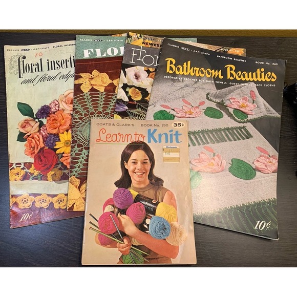 Coats & Clark Other - Coats & Clark's J.P Coats Vintage Lot of 5 Booklets Pattern 40s-60s Crochet Knit